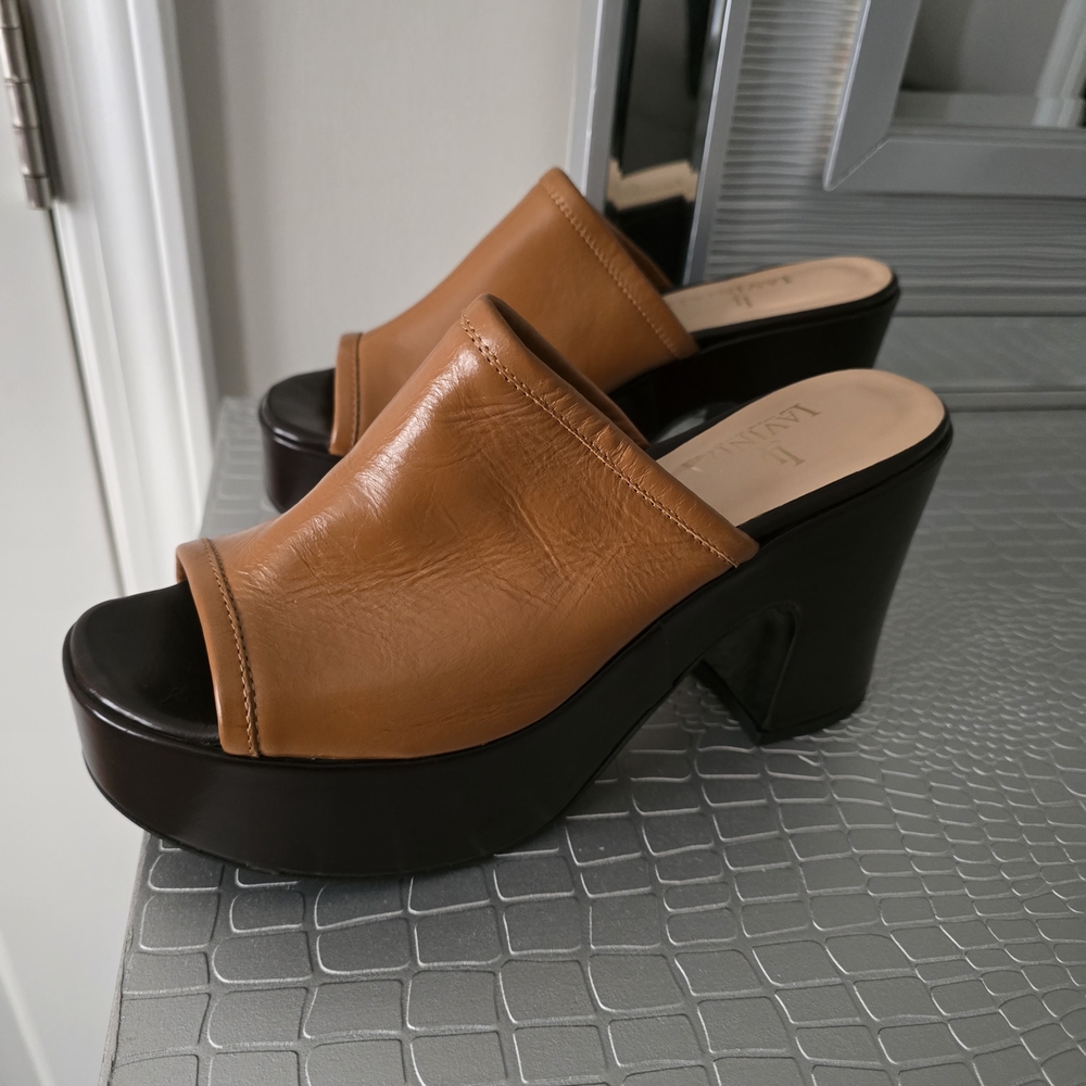 Stylish Brown Platform Mules